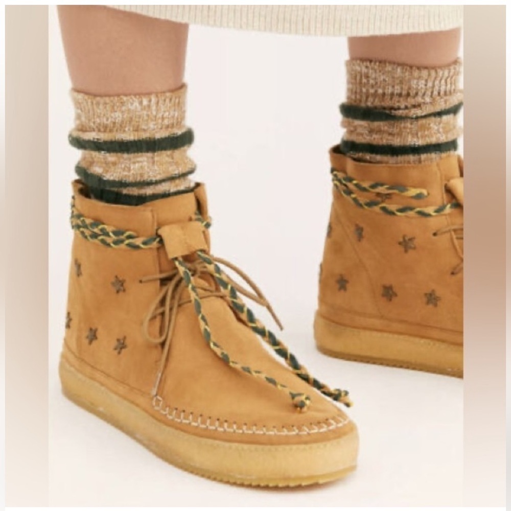 Free People x Laidback London Argo Stars Lave Up Boots Size 38 EU / 7 US